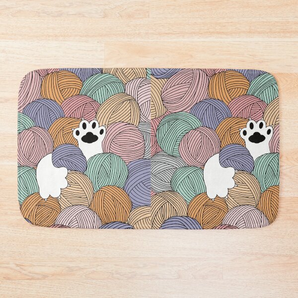 Item preview, kitty buried in a bundle of wool  designed and sold by Dalbongju.