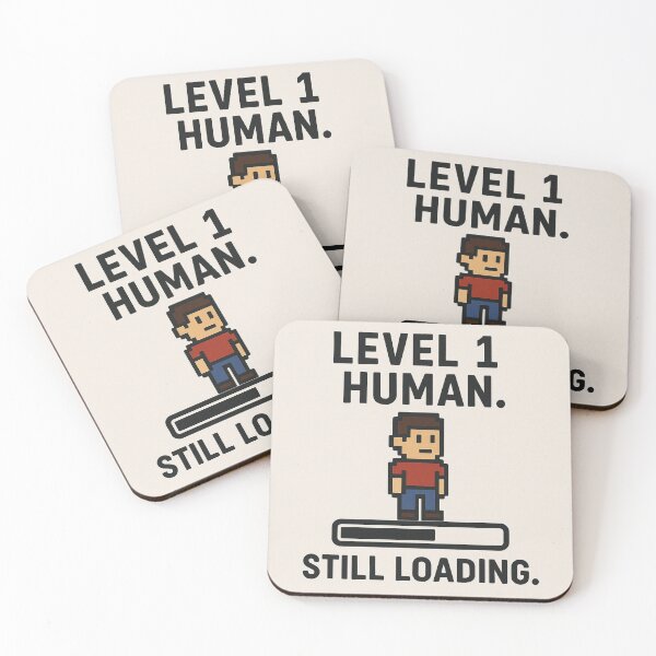 Item preview, Pixel Human Level Loading Design designed and sold by HiteshArt111.