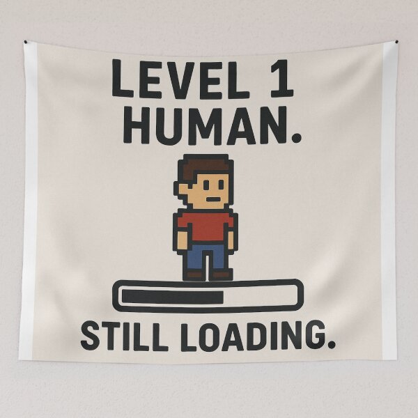 Item preview, Pixel Human Level Loading Design designed and sold by HiteshArt111.