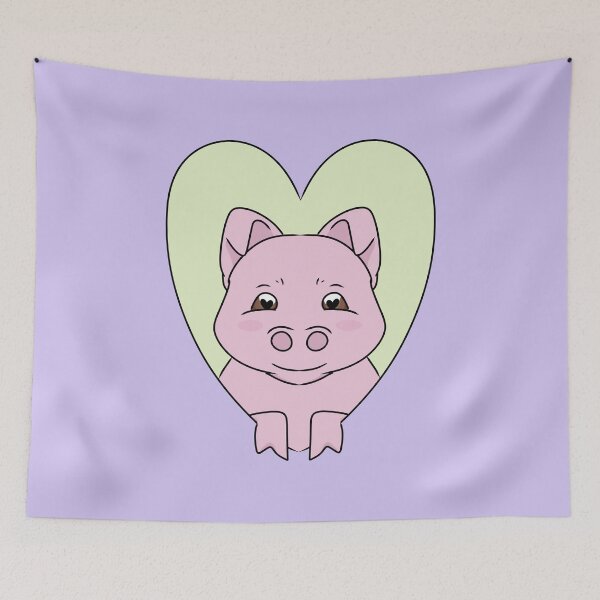 Item preview, Cute Pig With Heart designed and sold by HugSomeNettles.