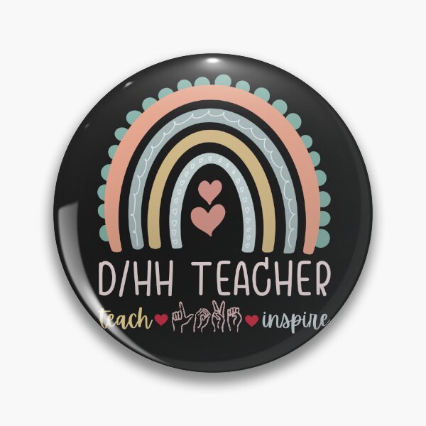 Item preview, D/HH Teacher – ASL Deaf and Hard of Hearing Educator Rainbow designed and sold by Pingestre.