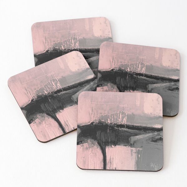 Item preview, Blush & Black Abstract Painting – Modern Minimal Art Texture designed and sold by ElaSzczepaniak.