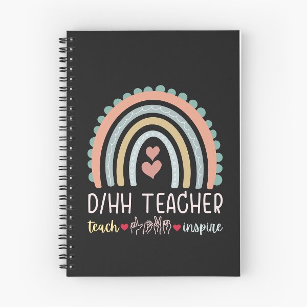 Item preview, D/HH Teacher – ASL Deaf and Hard of Hearing Educator Rainbow designed and sold by Pingestre.