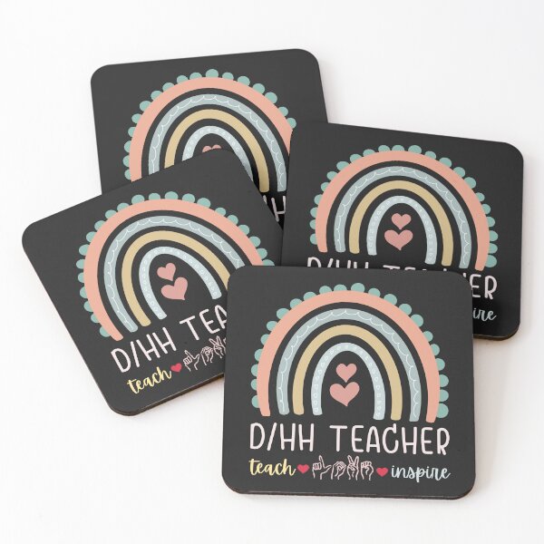 Item preview, D/HH Teacher – ASL Deaf and Hard of Hearing Educator Rainbow designed and sold by Pingestre.