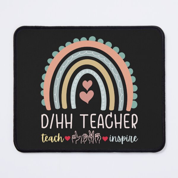 Item preview, D/HH Teacher – ASL Deaf and Hard of Hearing Educator Rainbow designed and sold by Pingestre.