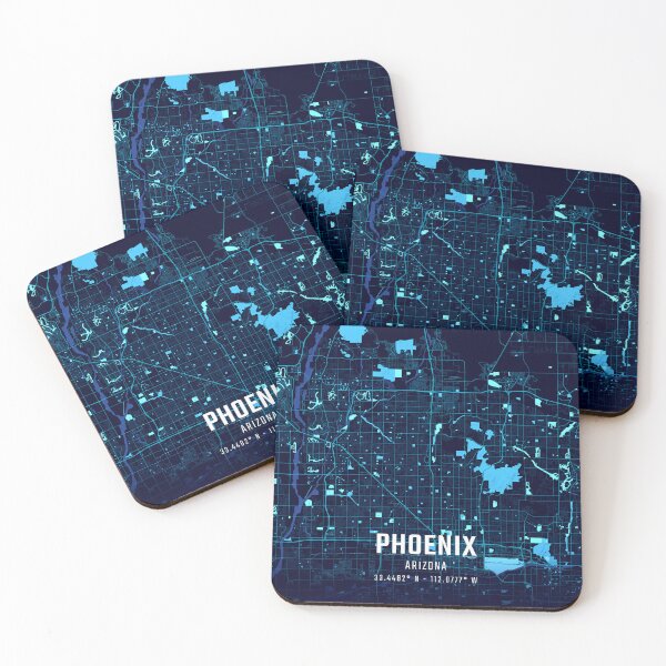 Item preview, Phoenix Midnight City Map designed and sold by HomeLivingCo.