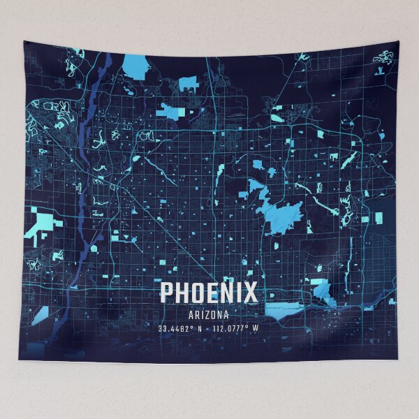 Item preview, Phoenix Midnight City Map designed and sold by HomeLivingCo.