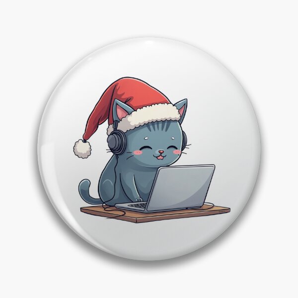Item preview, British Shorthair Santa Hat Cat | Dev Daily Standup designed and sold by Dev Life Designs.