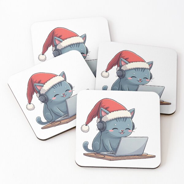Item preview, British Shorthair Santa Hat Cat | Dev Daily Standup designed and sold by Dev Life Designs.