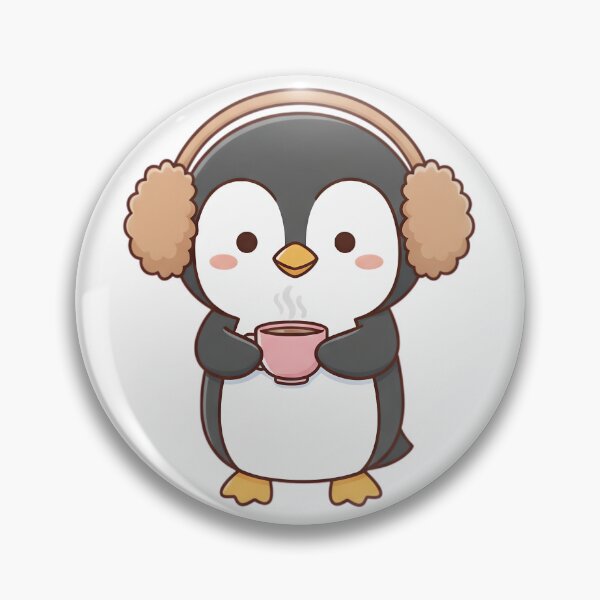 Item preview, Penguin Wearing Earmuffs designed and sold by Delamoon.