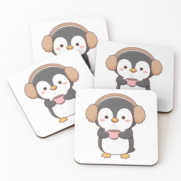 Item preview, Penguin Wearing Earmuffs designed and sold by Delamoon.