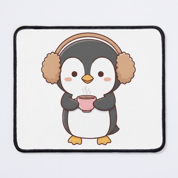 Item preview, Penguin Wearing Earmuffs designed and sold by Delamoon.