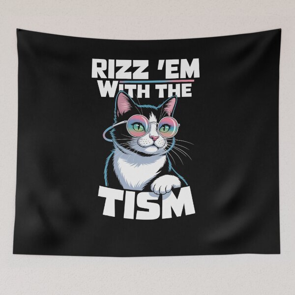 Item preview, Rizz 'Em With The Tism Cat Autism designed and sold by Veroniadic.