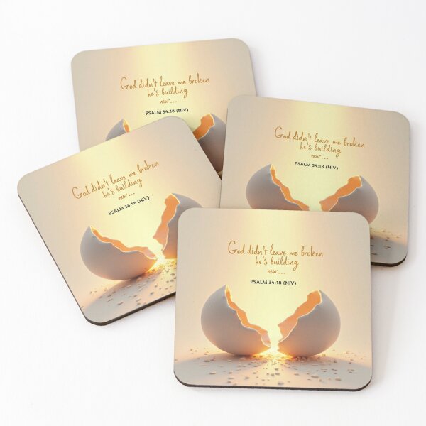 Item preview, Brokenhearted Kintsugi Design | God Builds Me New Affirmation designed and sold by ebocraft.