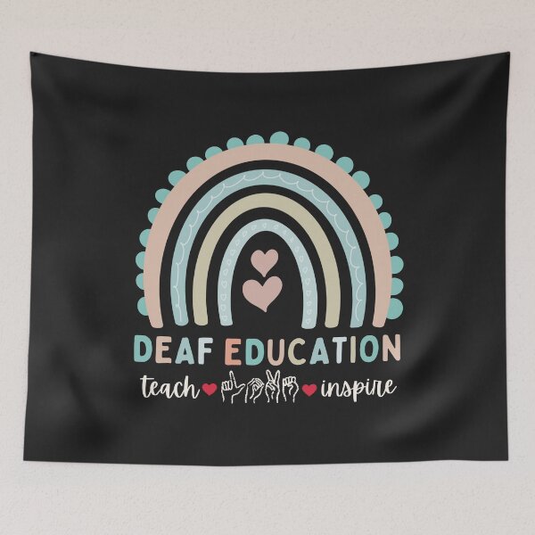 Item preview, Deaf Education Rainbow – ASL Sign Language D/HH Teacher designed and sold by Pingestre.