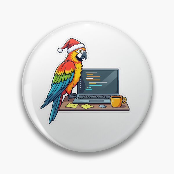 Item preview, Parrot Santa Hat Programmer | Dev Life Code Review designed and sold by Dev Life Designs.