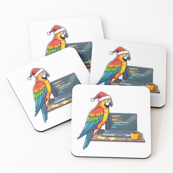 Item preview, Parrot Santa Hat Programmer | Dev Life Code Review designed and sold by Dev Life Designs.