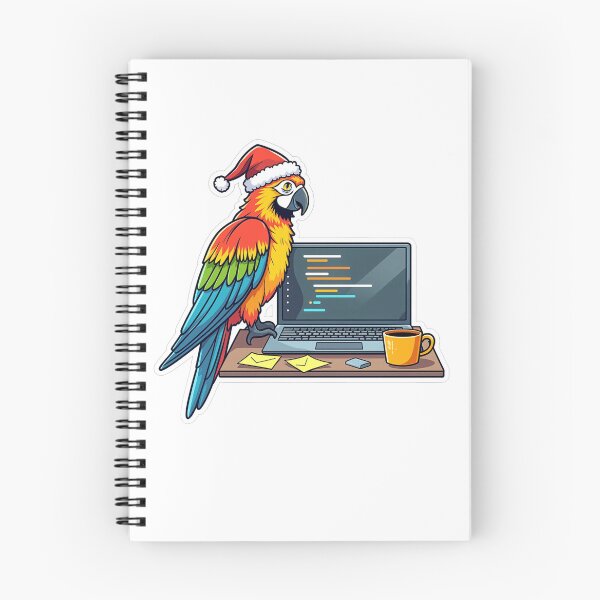 Item preview, Parrot Santa Hat Programmer | Dev Life Code Review designed and sold by Dev Life Designs.