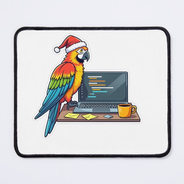 Item preview, Parrot Santa Hat Programmer | Dev Life Code Review designed and sold by Dev Life Designs.