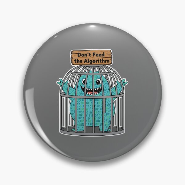 Item preview, Don't Feed The Algorithm Monster designed and sold by ProjectilePixels.
