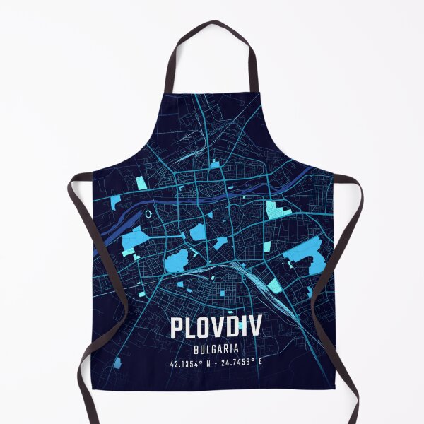 Item preview, Plovdiv Midnight City Map designed and sold by HomeLivingCo.