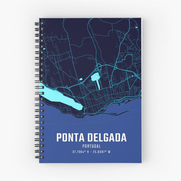 Item preview, Ponta Delgada Midnight City Map designed and sold by HomeLivingCo.