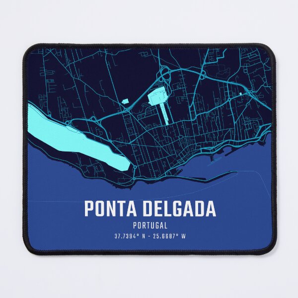Item preview, Ponta Delgada Midnight City Map designed and sold by HomeLivingCo.