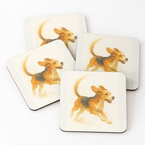Item preview, Beagle OnThe Move Watercolour Style designed and sold by BadaBingBear.