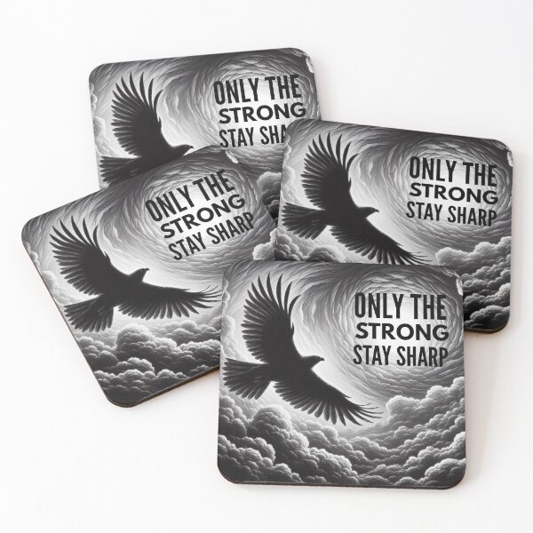 Item preview, Only The Strong Stay Sharp – Eagle Warrior Motivation Design designed and sold by HotaruArt.