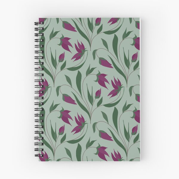 Item preview, Purple Floral on Green base pattern designed and sold by coloryourwings.