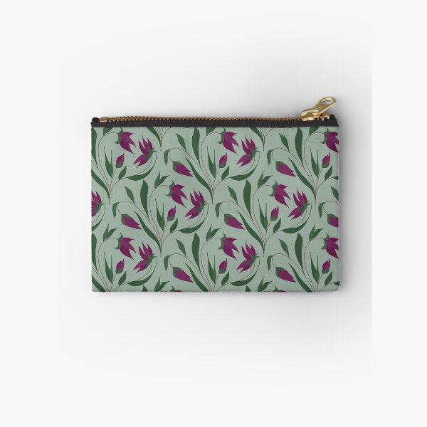 Item preview, Purple Floral on Green base pattern designed and sold by coloryourwings.