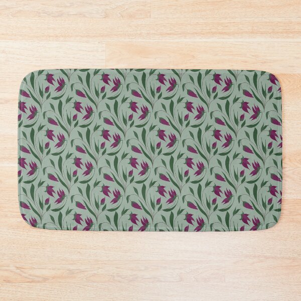 Item preview, Purple Floral on Green base pattern designed and sold by coloryourwings.