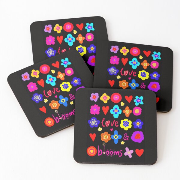 Item preview, Love and blooms on black designed and sold by Helen’s Homewares.