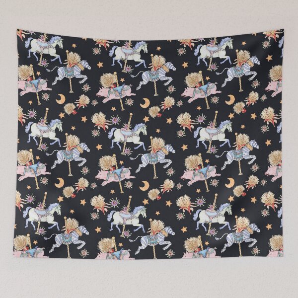 Item preview, Carousel_Midnight_black designed and sold by hahaha-creative.