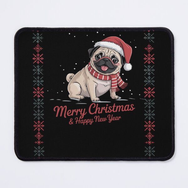 Item preview, Christmas Santa Pug Merry Pugmas Santa Hat Cute Dog 12 designed and sold by Belkisallen.