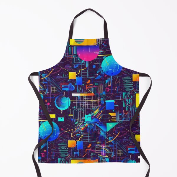 Item preview, Digital Neon Geometry Cyber Pattern designed and sold by jumpercat.