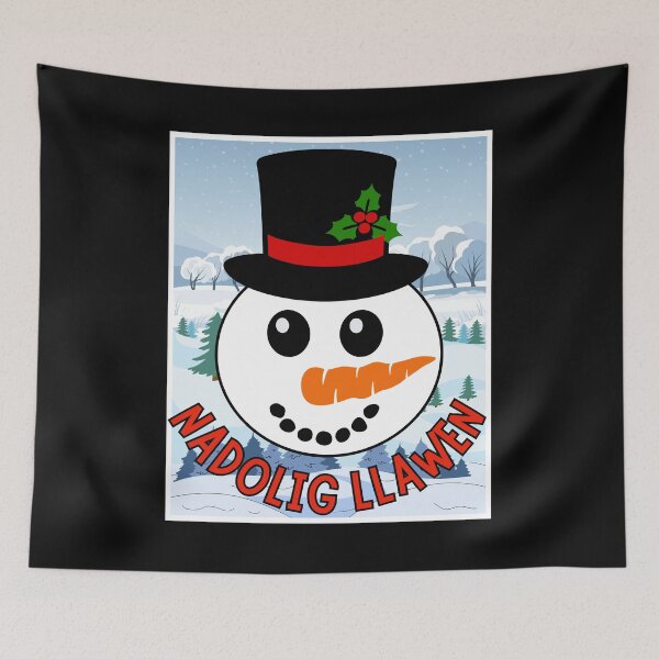 Item preview, happy welsh christmas snowman designed and sold by aledfychan.
