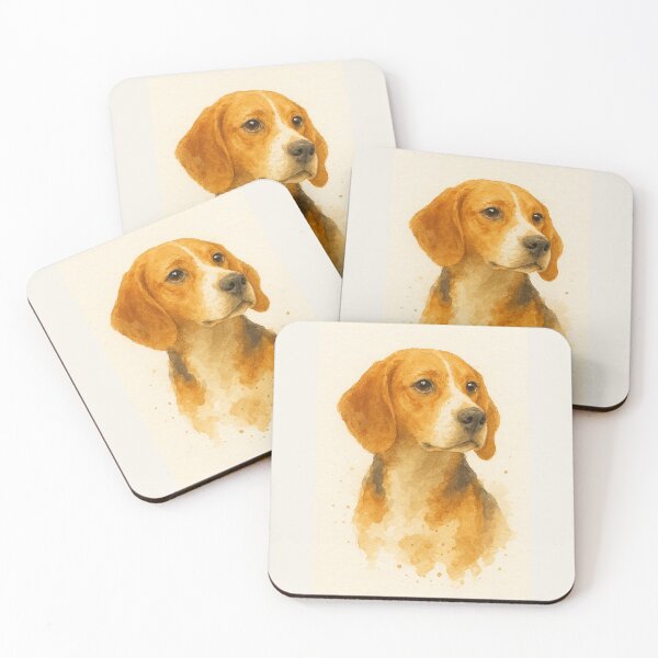 Item preview, Beagle Watercolour Style Portrait  designed and sold by BadaBingBear.