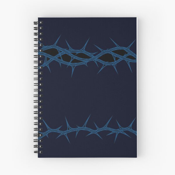 Item preview, Edgy Blue Thorn Border Tee – Minimal Gothic Line Art Aesthetic Shirt designed and sold by KDesignCrafts.