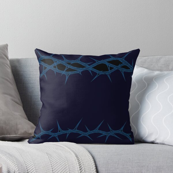 Item preview, Edgy Blue Thorn Border Tee – Minimal Gothic Line Art Aesthetic Shirt designed and sold by KDesignCrafts.