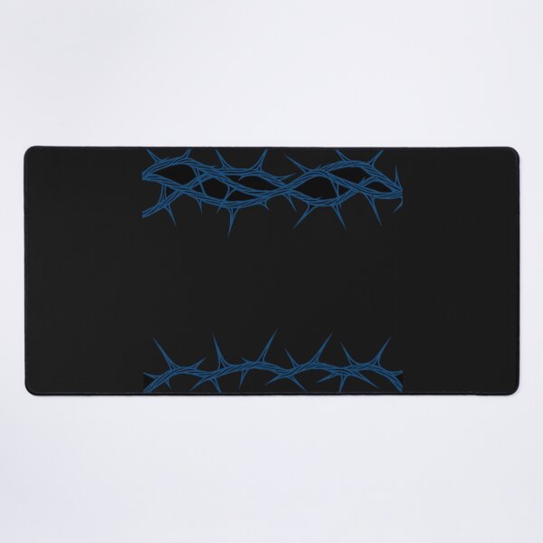Item preview, Edgy Blue Thorn Border Tee – Minimal Gothic Line Art Aesthetic Shirt designed and sold by KDesignCrafts.