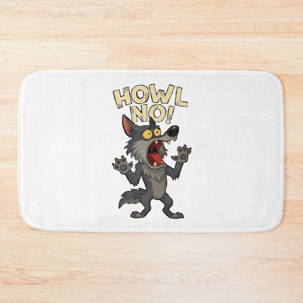 Item preview, Howl No – Cartoon Wolf Parody Reaction Artwork designed and sold by denip.