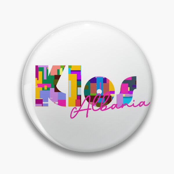 Item preview, Klos, Albania, Vibrant Abstract City Typography Art designed and sold by Wanderful-roads.