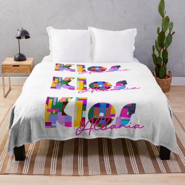 Item preview, Klos, Albania, Vibrant Abstract City Typography Art designed and sold by Wanderful-roads.
