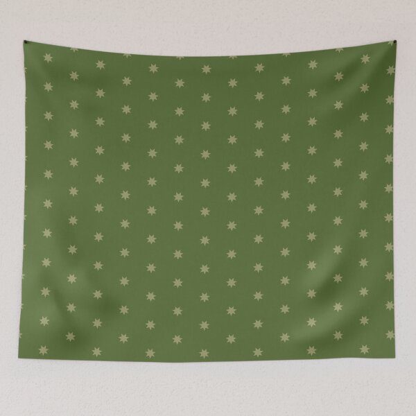 Item preview, Moss green star pattern designed and sold by Karf  ..