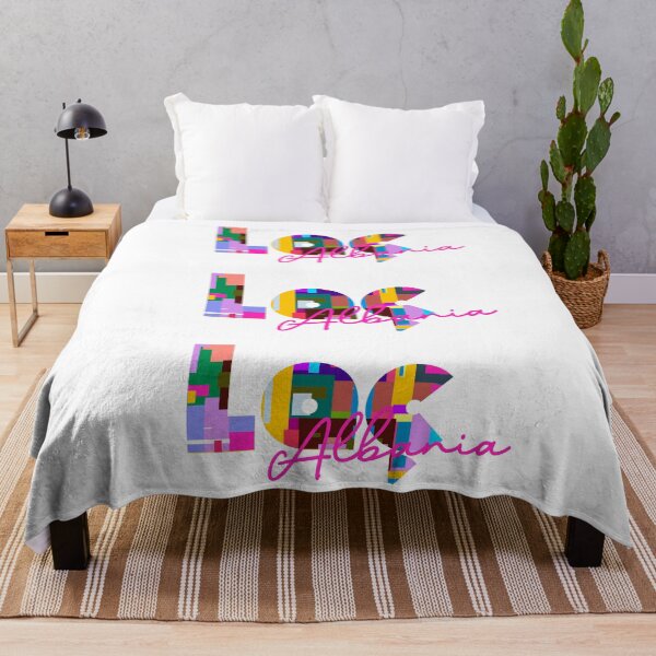 Item preview, Laç, Albania, Vibrant Abstract City Typography Art designed and sold by Wanderful-roads.