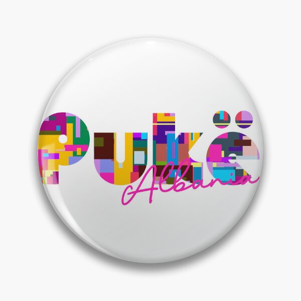 Item preview, Pukë, Albania, Vibrant Abstract City Typography Art designed and sold by Wanderful-roads.