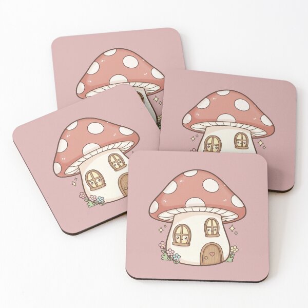 Item preview, Kawaii Mushroom House Cottagecore | Cute Fairytale Forest Design designed and sold by DarkNight9.
