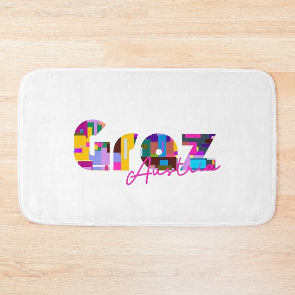 Item preview, Graz, Austria, Vibrant Abstract City Typography Art designed and sold by Wanderful-roads.