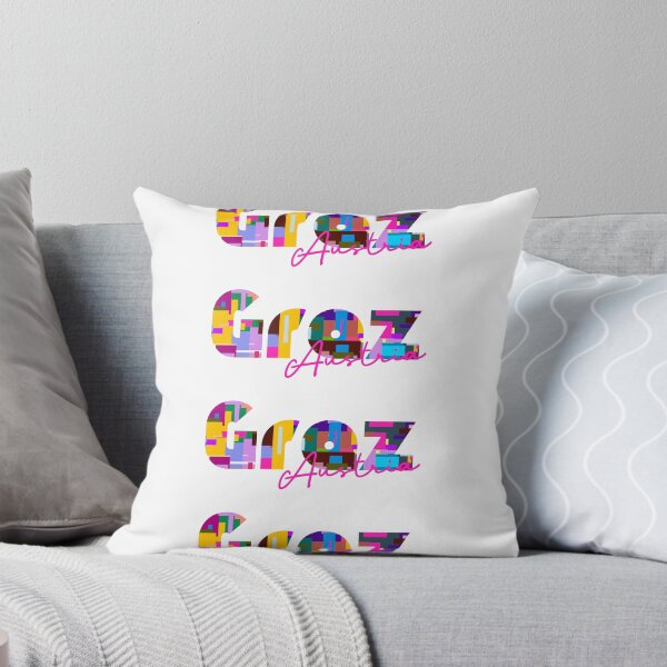 Item preview, Graz, Austria, Vibrant Abstract City Typography Art designed and sold by Wanderful-roads.